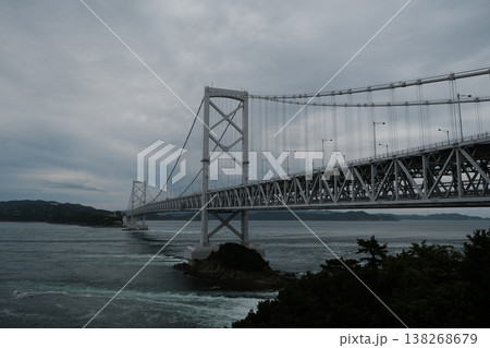 Akashi Kaikyo Bridge Coastal View Japan Akashi Kaikyo Bridge Coastal View Japan 138268679