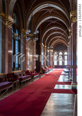 Interior of Hungarian Parliament Building Orszaghaz in Budapest Hungary Interior of Hungarian Parliament Building Orszaghaz in Budapest Hungary 138269583