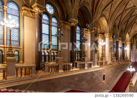 Interior of Hungarian Parliament Building Orszaghaz in Budapest, Hungary 138269590