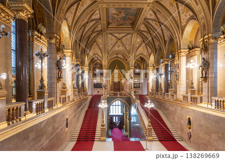 Interior of Hungarian Parliament Building Orszaghaz in Budapest, Hungary 138269669