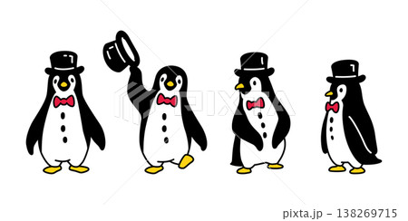 penguin vector tuxedo cartoon character icon bow tie bird logo doodle illustration symbol design isolated penguin vector tuxedo cartoon character icon bow tie bird logo doodle illustration symbol design isolated 138269715