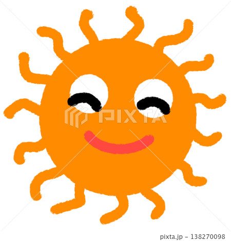 太陽の手描きイラスト(png、透過素材、白背景) 太陽の手描きイラスト(png、透過素材、白背景) 138270098