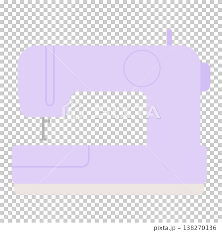 A simple, flat illustration of a sewing machine. A simple, flat illustration of a sewing machine. 138270136