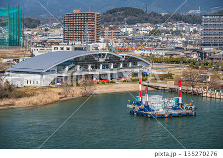 道の駅びわ湖大橋米プラザ　琵琶湖大橋からの眺め　滋賀県大津市堅田 138270276