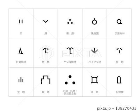 いろいろ地図記号セット11 138270433