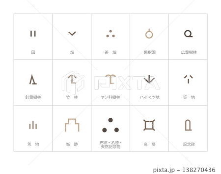 いろいろ地図記号セット12 138270436