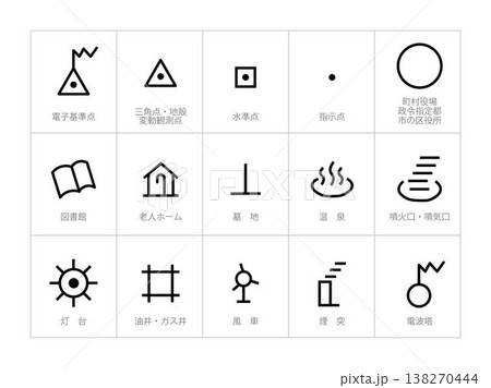 いろいろ地図記号セット6 いろいろ地図記号セット6 138270444