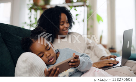 African American mother and child staying home relaxing African American mother and child staying home relaxing 138270608