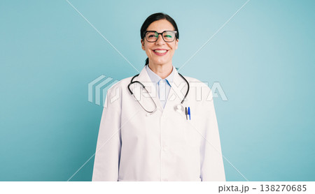 Confident female doctor smiling, working in healthcare Confident female doctor smiling, working in healthcare 138270685