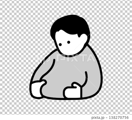 Illustration of an obese man Illustration of an obese man 138270756