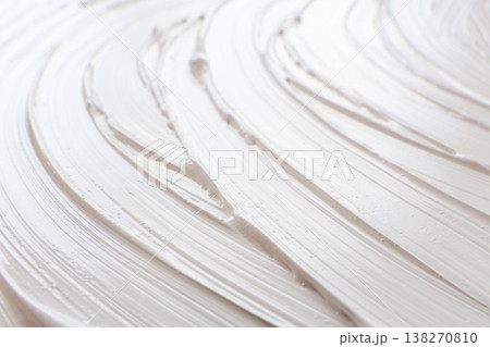 白いアクリル絵の具を伸ばした質感のクローズアップ撮影59 白いアクリル絵の具を伸ばした質感のクローズアップ撮影59 138270810