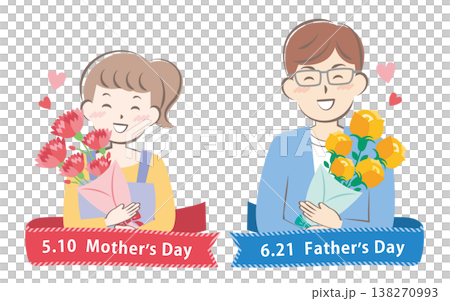 Headline illustrations for Mother's Day and Father's Day in 2026 Headline illustrations for Mother's Day and Father's Day in 2026 138270993