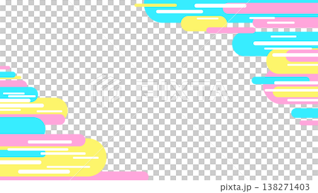 Yellow, cyan, and magenta rounded corner border corner ornament 16:9 Yellow, cyan, and magenta rounded corner border corner ornament 16:9 138271403