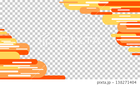 Orange rounded corner border corner ornament 16:9 Orange rounded corner border corner ornament 16:9 138271404