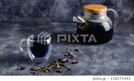 Organic blue tea Anchan. Organic blue tea Anchan. 138271443