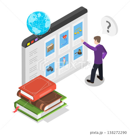 3D Isometric Flat Vector Illustration of Opportunities, Personalized Learning Path, Distance Education. Item 2 3D Isometric Flat Vector Illustration of Opportunities, Personalized Learning Path, Distance Education. Item 2 138272290