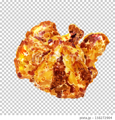 手繪, 酥脆, 金黃, 炸雞塊, 白色背景, 可去背 138272904