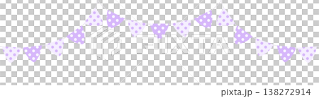 Cute garland decoration with rounded, light purple polka dots Cute garland decoration with rounded, light purple polka dots 138272914