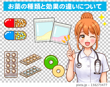 5幅動畫插圖,描繪了一位護士講解用藥的情景。 5幅動畫插圖,描繪了一位護士講解用藥的情景。 138273477