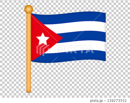 Cuban flag illustration material 6 Cuban flag illustration material 6 138273552
