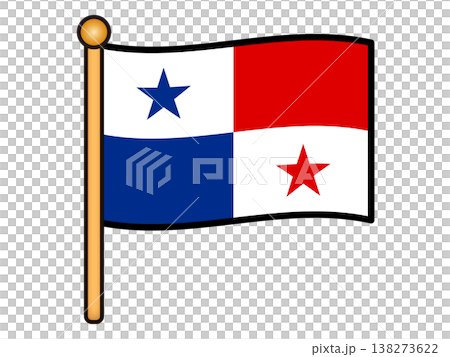 Illustration material of the Panamanian flag 5 Illustration material of the Panamanian flag 5 138273622