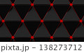 Modern black abstract wallpaper with clean geometric elements, emphasizing triangular forms in the foreground and a horizontally structured, repeating sci-fi pattern 138273712