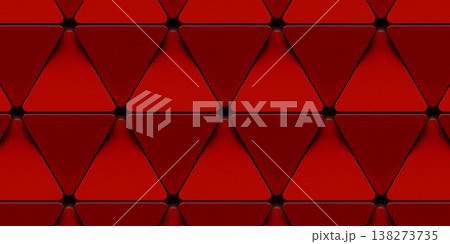 Bloody red abstract wallpaper featuring geometric shapes with triangles in the foreground. A texture with a repeating sci-fi-style geometric pattern Bloody red abstract wallpaper featuring geometric shapes with triangles in the foreground. A texture with a repeating sci-fi-style geometric pattern 138273735