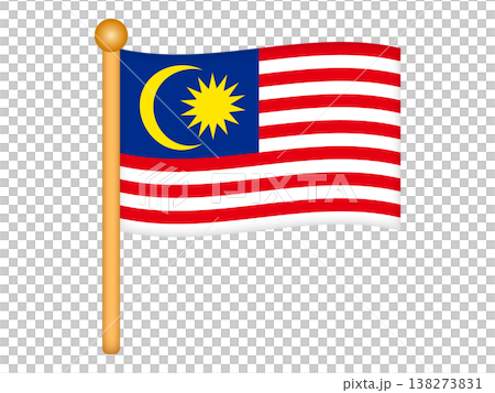 Malaysian flag illustration material 6 Malaysian flag illustration material 6 138273831