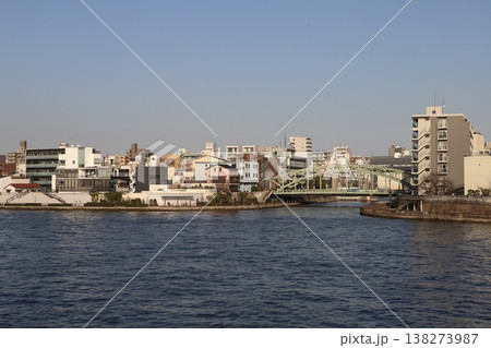 清洲橋から見る萬年橋（東京都中央区・江東区） 138273987