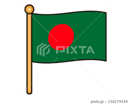 バングラデシュの国旗のイラスト素材5 138274334