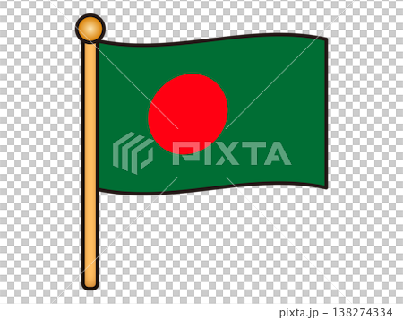 バングラデシュの国旗のイラスト素材5 138274334
