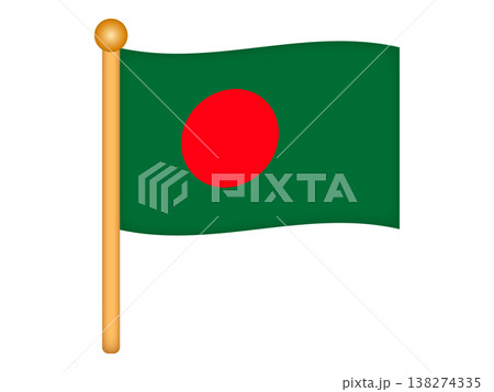 バングラデシュの国旗のイラスト素材6 バングラデシュの国旗のイラスト素材6 138274335