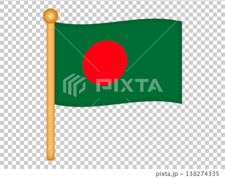 バングラデシュの国旗のイラスト素材6 バングラデシュの国旗のイラスト素材6 138274335