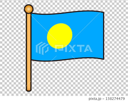 パラオの国旗のイラスト素材5 138274479