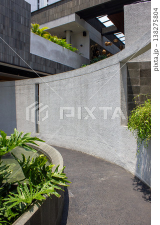 a large blank billboard on a street wall a large blank billboard on a street wall 138275804