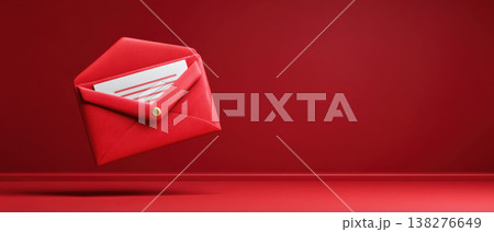 Red envelope with letter for spring festival celebration joyful greeting 138276649