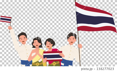 thailand national pride thai community waving flag cultural celebration asian heritage 138277023