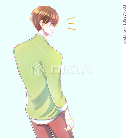 気付く男性 笑顔 気付く男性 笑顔 138277033