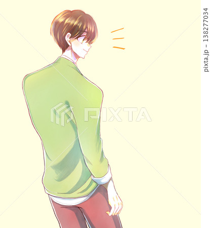 気付く男性 笑顔 気付く男性 笑顔 138277034