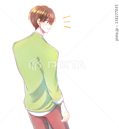 気付く男性 笑顔 気付く男性 笑顔 138277035