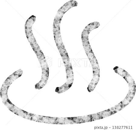 手描きでムラのある水彩温泉マークアイコン 手描きでムラのある水彩温泉マークアイコン 138277611