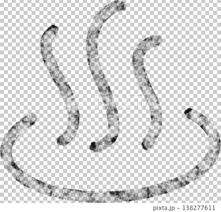 手描きでムラのある水彩温泉マークアイコン 手描きでムラのある水彩温泉マークアイコン 138277611