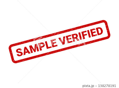 Rectangular grunge rubber stamp clearly stating SAMPLE VERIFIED for official quality assurance or testing validation Rectangular grunge rubber stamp clearly stating SAMPLE VERIFIED for official quality assurance or testing validation 138278191