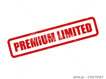 Red grunge effect rubber stamp graphic featuring the words Premium Limited, denoting exclusive availability and high demand Red grunge effect rubber stamp graphic featuring the words Premium Limited, denoting exclusive availability and high demand 138278567