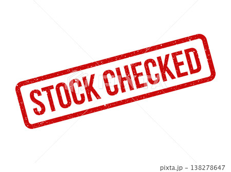 Red grunge rubber stamp clearly stating STOCK CHECKED, ideal for quality control and verification processes Red grunge rubber stamp clearly stating STOCK CHECKED, ideal for quality control and verification processes 138278647
