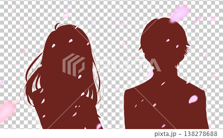 櫻花盛開,映襯著身穿水手服的女學生和身穿制服的男學生的身影。 櫻花盛開,映襯著身穿水手服的女學生和身穿制服的男學生的身影。 138278688