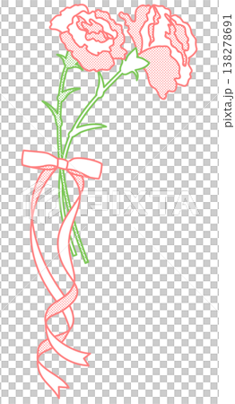 母の日のカーネーション　装飾素材 138278691