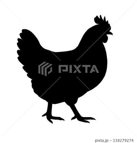 シンプルなニワトリのシルエット 138279274