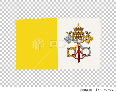 Cute Vatican flag icon, hand-drawn style flag illustration Cute Vatican flag icon, hand-drawn style flag illustration 138279795