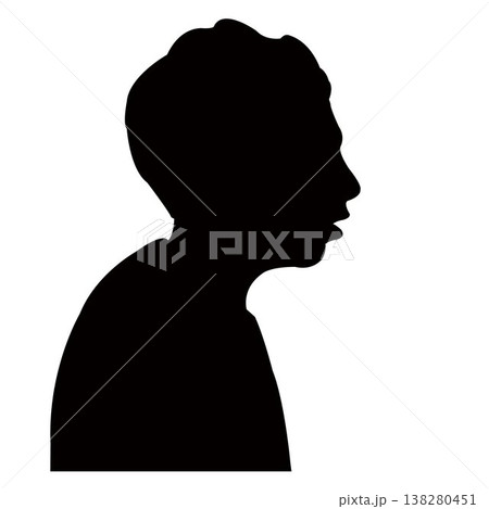 a boy head silhouette vector 138280451